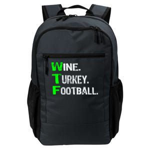 Funny Thanksgiving 2018 Gift Wine Turkey Football Gift Daily Commute Backpack