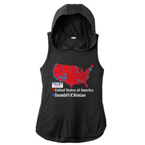 Funny Trump 2024 Electoral Landslide Map Ladies PosiCharge Tri-Blend Wicking Draft Hoodie Tank