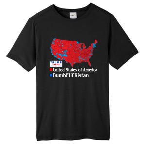 Funny Trump 2024 Electoral Landslide Map Tall Fusion ChromaSoft Performance T-Shirt