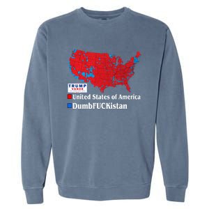 Funny Trump 2024 Electoral Landslide Map Garment-Dyed Sweatshirt