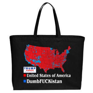 Funny Trump 2024 Electoral Landslide Map Cotton Canvas Jumbo Tote