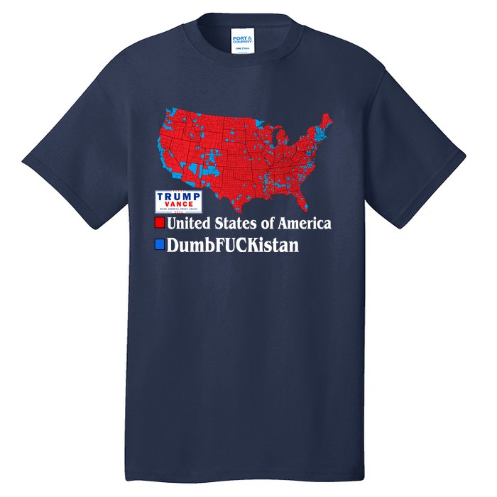 Funny Trump 2024 Electoral Landslide Map Tall T-Shirt