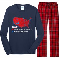 Funny Trump 2024 Electoral Landslide Map Long Sleeve Pajama Set