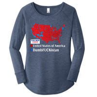 Funny Trump 2024 Electoral Landslide Map Women's Perfect Tri Tunic Long Sleeve Shirt