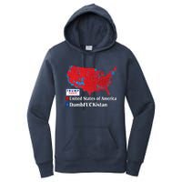 Funny Trump 2024 Electoral Landslide Map Women's Pullover Hoodie