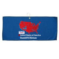 Funny Trump 2024 Electoral Landslide Map Large Microfiber Waffle Golf Towel