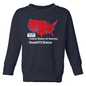 Funny Trump 2024 Electoral Landslide Map Toddler Sweatshirt