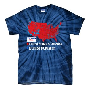 Funny Trump 2024 Electoral Landslide Map Tie-Dye T-Shirt