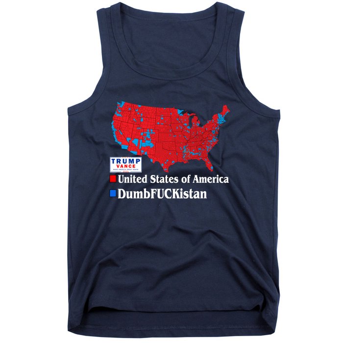 Funny Trump 2024 Electoral Landslide Map Tank Top