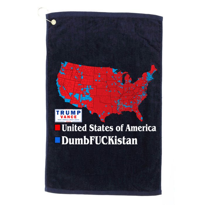 Funny Trump 2024 Electoral Landslide Map Platinum Collection Golf Towel