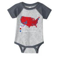 Funny Trump 2024 Electoral Landslide Map Infant Baby Jersey Bodysuit