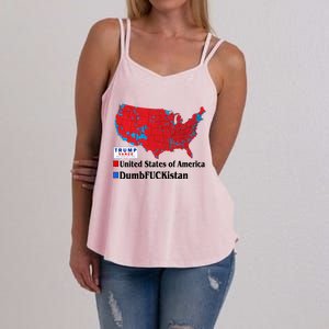 Funny Trump 2024 Electoral Landslide Map Women's Strappy Tank