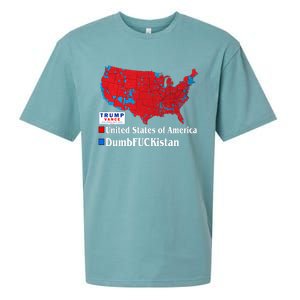 Funny Trump 2024 Electoral Landslide Map Sueded Cloud Jersey T-Shirt