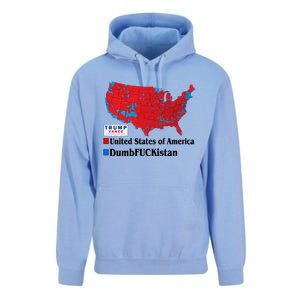 Funny Trump 2024 Electoral Landslide Map Unisex Surf Hoodie