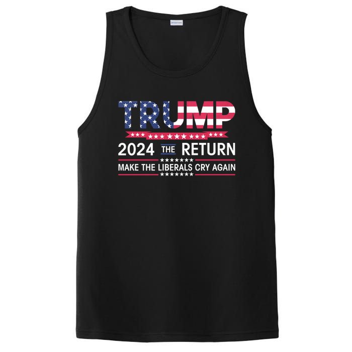 Funny Trump 2024 The Return Make Liberals Cry Again Election PosiCharge Competitor Tank