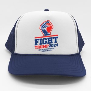 Fight! Trump 2024 Save America 2024 Elections Trucker Hat