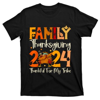 Family Thanksgiving 2024 Crew Dabbing Turkey Group Matching T-Shirt