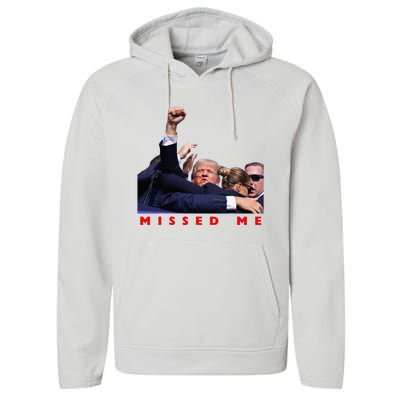 Funny Trump 2024 Missed Me Performance Fleece Hoodie