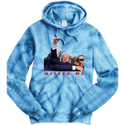 Funny Trump 2024 Missed Me Tie Dye Hoodie