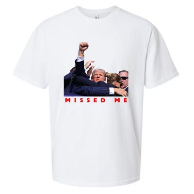 Funny Trump 2024 Missed Me Sueded Cloud Jersey T-Shirt