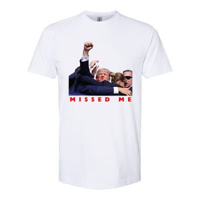 Funny Trump 2024 Missed Me Softstyle CVC T-Shirt