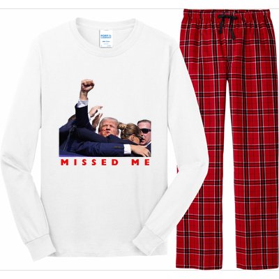 Funny Trump 2024 Missed Me Long Sleeve Pajama Set