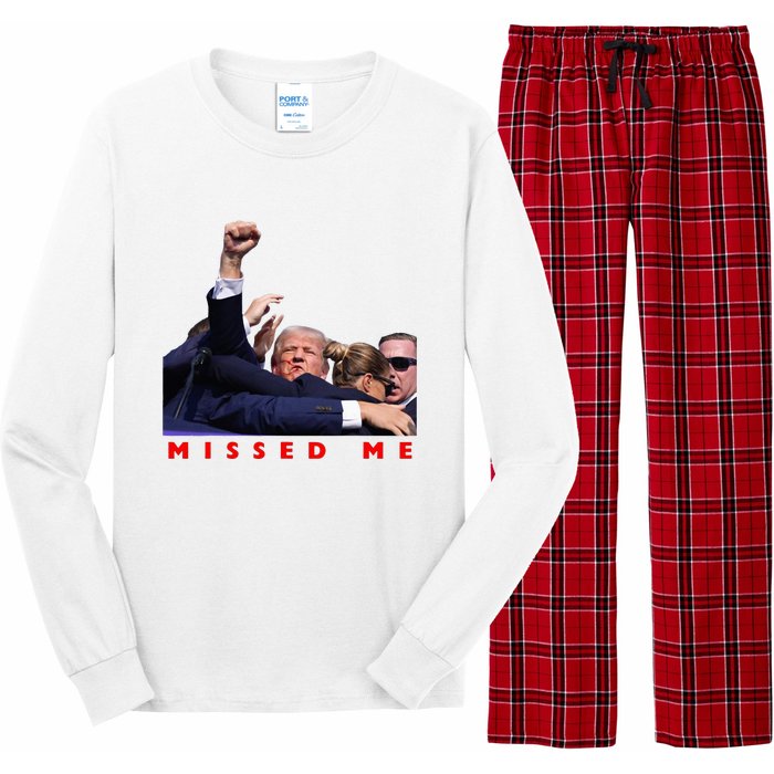 Funny Trump 2024 Missed Me Long Sleeve Pajama Set