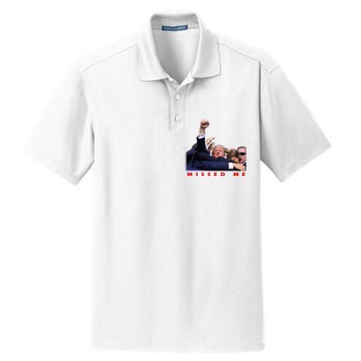 Funny Trump 2024 Missed Me Dry Zone Grid Polo