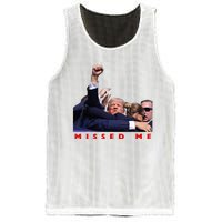 Funny Trump 2024 Missed Me Mesh Reversible Basketball Jersey Tank