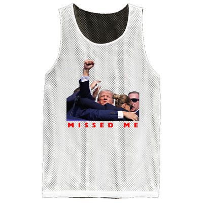 Funny Trump 2024 Missed Me Mesh Reversible Basketball Jersey Tank