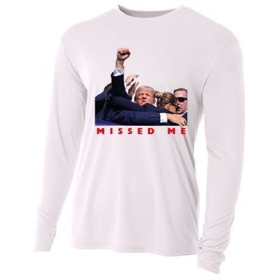 Funny Trump 2024 Missed Me Cooling Performance Long Sleeve Crew