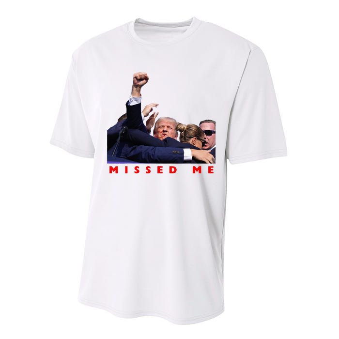 Funny Trump 2024 Missed Me Performance Sprint T-Shirt