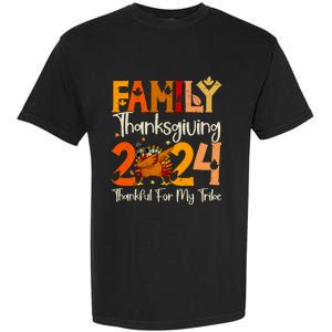 Family Thanksgiving 2024 Crew Dabbing Turkey Group Matching Garment-Dyed Heavyweight T-Shirt