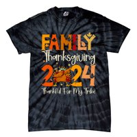 Family Thanksgiving 2024 Crew Dabbing Turkey Group Matching Tie-Dye T-Shirt