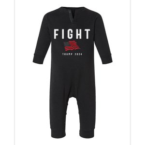 Fight! Trump 2024 Save America Election 2024 Infant Fleece One Piece