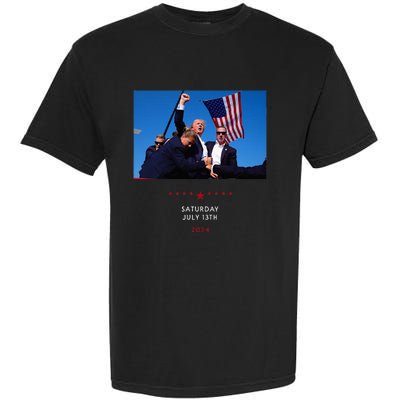 Funny Trump 2024 Shooting At Trump Rally In Pennsylvania Garment-Dyed Heavyweight T-Shirt