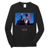 Funny Trump 2024 Shooting At Trump Rally In Pennsylvania Long Sleeve Shirt