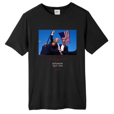 Funny Trump 2024 Shooting At Trump Rally In Pennsylvania Tall Fusion ChromaSoft Performance T-Shirt