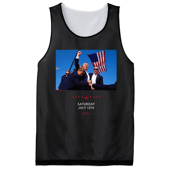 Funny Trump 2024 Shooting At Trump Rally In Pennsylvania Mesh Reversible Basketball Jersey Tank