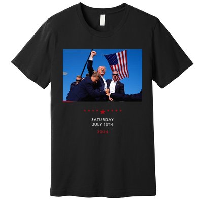 Funny Trump 2024 Shooting At Trump Rally In Pennsylvania Premium T-Shirt