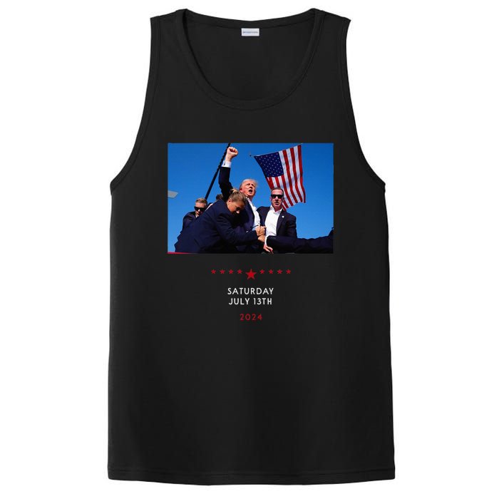 Funny Trump 2024 Shooting At Trump Rally In Pennsylvania PosiCharge Competitor Tank