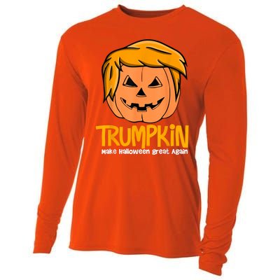 Funny Trumpkin 2024 Usa Make Halloween Great Again Cooling Performance Long Sleeve Crew