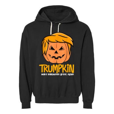 Funny Trumpkin 2024 Usa Make Halloween Great Again Garment-Dyed Fleece Hoodie