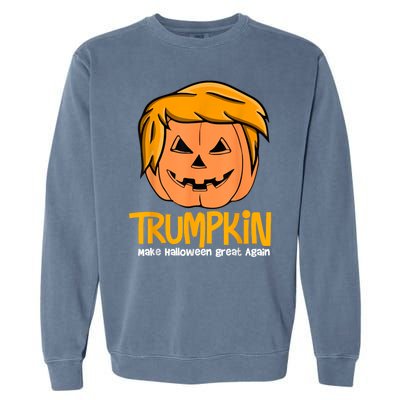 Funny Trumpkin 2024 Usa Make Halloween Great Again Garment-Dyed Sweatshirt