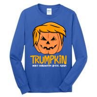 Funny Trumpkin 2024 Usa Make Halloween Great Again Tall Long Sleeve T-Shirt