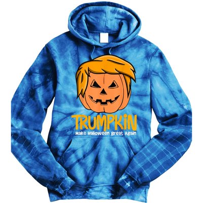 Funny Trumpkin 2024 Usa Make Halloween Great Again Tie Dye Hoodie