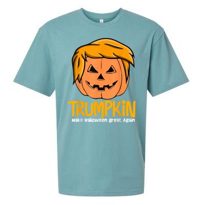 Funny Trumpkin 2024 Usa Make Halloween Great Again Sueded Cloud Jersey T-Shirt