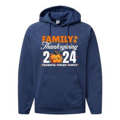 Family Thanksgiving 2024 Turkey Thanksgiving Matching Group Performance Fleece Hoodie