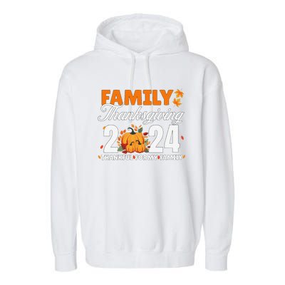 Family Thanksgiving 2024 Turkey Thanksgiving Matching Group Garment-Dyed Fleece Hoodie