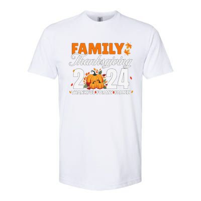 Family Thanksgiving 2024 Turkey Thanksgiving Matching Group Softstyle CVC T-Shirt